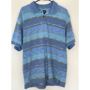 Van Heusen Blue green Tan Polo Mens Size XL